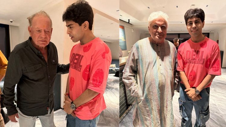 "Bas yeh masumiyat banaye rakhna, bahut tarakki karoge.." Says Legendary Actor Javed Akhtar To Mirzapur 3 Shayar Pallav Singgh As They Meet At The Screening of Angry Young Men